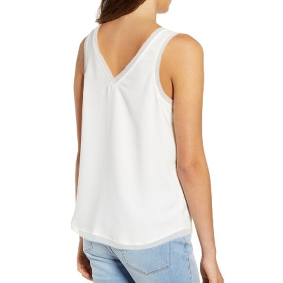 * New ~ HALOGEN ~ Raw Edge Tank Top Size XL - Picture 2 of 8